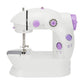 Mini Desktop Sewing Machine Portable Sewing Machine Electric Type Dual Speed Double Thread w/ Light