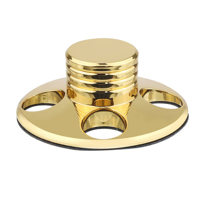 Pure Copper Universal LP Vinyl Record Weight Turntable Stabilizer Clamp (Golden 320G/0.7LB)