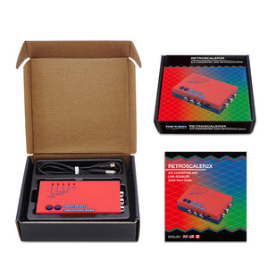 RetroScaler2x AV Converter Line Doubler (Red) for Retro Game Consoles PS2/N64/NES/Dreamcast/Saturn