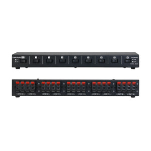 B028 Amplifier Speaker Selector 2 IN 8 OUT Passive Power Amplifier Speaker Switcher Lossless Sound Quality