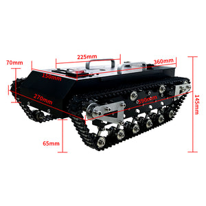 WT-200s Upgraded RC Tank Chassis Metal Track Tank Load 30KG Shock Absorber (Without Controller)