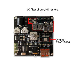 50W+50W TPA3116D2 Bluetooth Amplifier Module Power Amplifier Board Amp Board Wuzhi Audio ZK-F502H