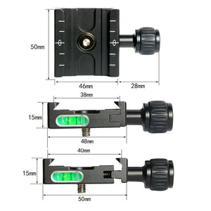 QR-50S Quick Release Clamp Quick Release Plate 13.2-22LB Load Capacity for Tripod Gimbal Stabilizer
