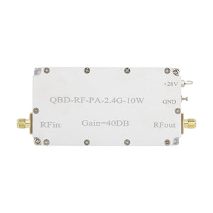QBF-RF-PA-2.4G-10W RF Power Amplifier One-Way RF Power Amp Featuring 40DB Gain