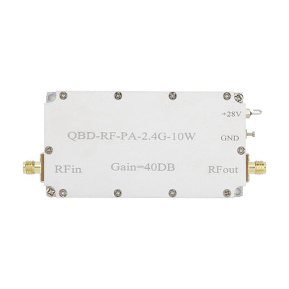 QBF-RF-PA-2.4G-10W RF Power Amplifier One-Way RF Power Amp Featuring 40DB Gain