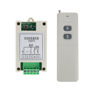 Maxgeek Generator 2 Ways Remote Start Stop Control Unit Genset Control Module w/ Remote Controller