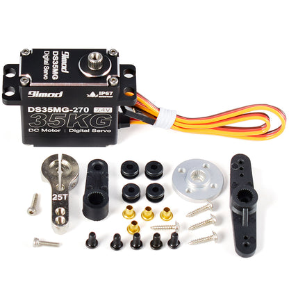 9imod 35KG 270° DC Motor Digital Servo IP67 Waterproof Servo DS35MG-270 Featuring Iron Core Motor