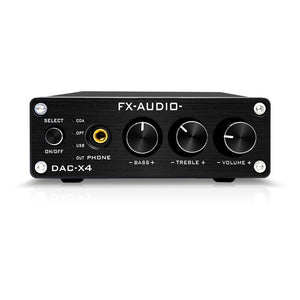 FX-AUDIO- DAC-X4 Desktop Headphone Amplifier DAC MAX97220 USB DAC Decoder with Hifi Sound Quality