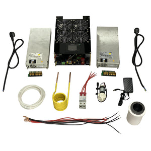 5000W Induction Heater Induction Heating Coil w/ Electric Energy Meter 150ML Crucible DC 48V 3000W Power Supply