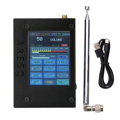 ARESQ AQ1 Mini Full Band Radio All Band Radio Receiver FM LW MW SW-SSB Si4732 Chip with 2.8&quot; Touch Screen