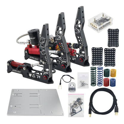 Simagic SIM Pedals PC Direct Drive (3-Pedal Standard Throttle 200KG Sensor) for Alpha Mini Steering Wheel