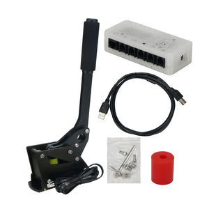 PC Racing Simulation Pressure Handbrake Drift Game Hand Brake SIM for Logitech G25 G27 G29 T300 T500 FANATEC HPD SQ with Controller-Black