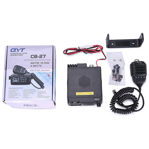 QYT CB-27 26-27MHz AM FM Transceiver 4W CB Mobile Radio Vehicle Transceiver with Color Screen