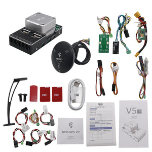 V5+ Autopilot Flight Controller + NEO GPS V2 GNSS Module for RC Drones UAV Multi-Rotors GPS Package