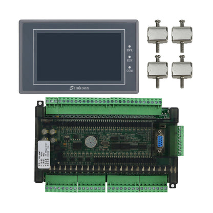 Samkoon EA-043A 4.3&quot; HMI Touch Screen + FX3U-48MT PLC Control Board PLC Controller 6AD 2DA