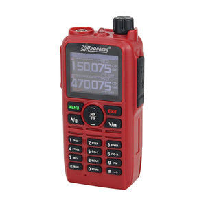 UV-668 5W Walkie Talkie Portable Handheld Transceiver VHF UHF Radio 240 Channels Red