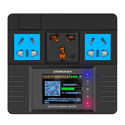 JL24 AC 85-265V 16A 3680W Electric Energy Meter Voltage Current Meter 2.4&quot; Screen (IoT Wifi + Bluetooth)