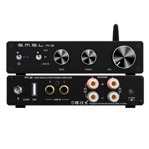 SMSL A12 BT5.0 Bluetooth Amplifier High Resolution Power Amplifier 80Wx2 Passive Hifi Power Amp