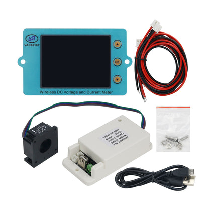 VAC8610F 500V 500A Wireless DC Voltmeter Ammeter Capacity Coulometer Tester With 2.4&quot; Color Screen