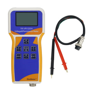 YK-VR1220H Lithium Battery Meter Voltage &amp; Resistance Meter w/ Test Leads For Battery Pack 18650