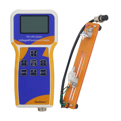 YK-VR1220H Lithium Battery Meter Voltage &amp; Resistance Meter w/ Battery Holder For Battery Pack 18650