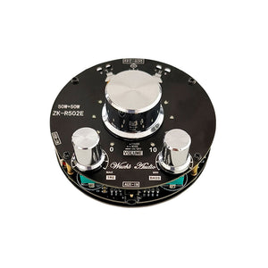 ZK-R502E 50W+50W Bluetooth Amplifier Board Power Amp Board with Volume Indication Bass Treble Knobs
