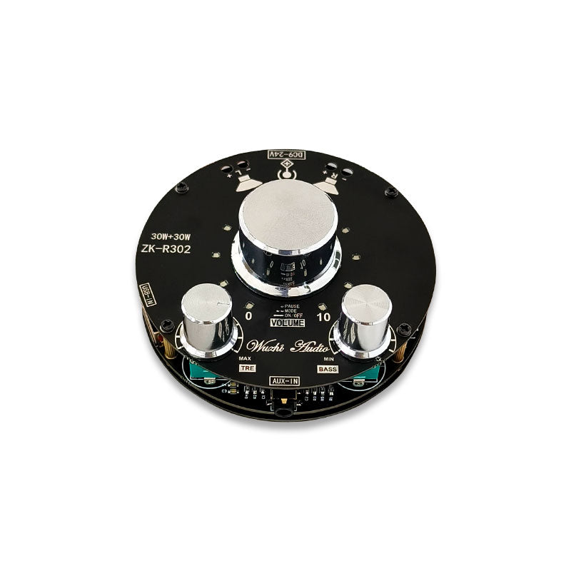 Wuzhi Audio ZK-R302 30Wx2 Bluetooth Amplifier Board Power Amp TPA3118 with Volume Indication Bass Treble Knobs