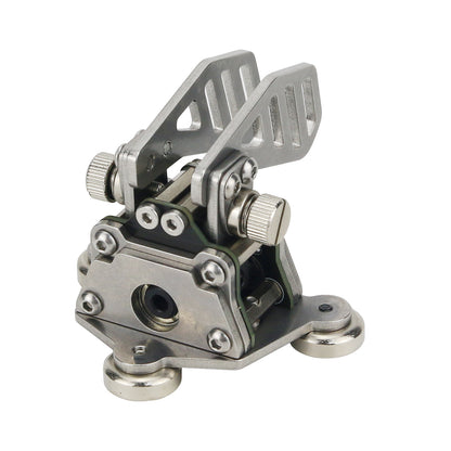 HamGeek HG-K6 2nd Generation Dual-Paddle Morse Key Stainless Steel Automatic CW Key w/ Magnetic Base