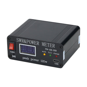 FM-AM-SSB 1.8MHz-50MHz SWR Power Watt Meter SWR &amp; Power Meter Peak Power 120W PWR SWR Meter