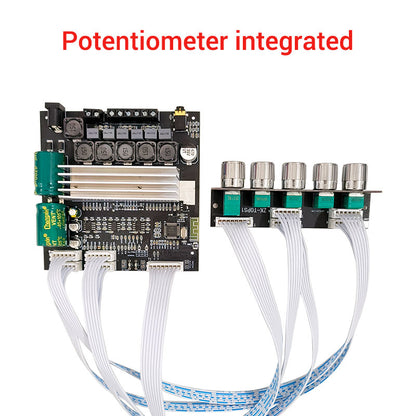 Wuzhi Audio ZK-TB22P 2.1 Channel Amplifier TWS Bluetooth Power Amp TPA3116 (Integrated Potentiometer)