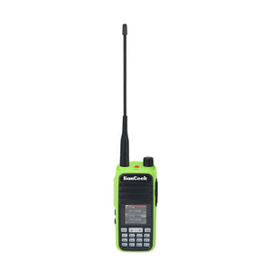HamGeek HGA37 Walkie Talkie Handheld Transceiver AM FM UHF VHF Radio with Color LCD Display