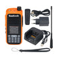 HamGeek HGA37 Walkie Talkie Handheld Transceiver AM FM UHF VHF Radio with Color LCD Display
