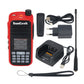 HamGeek HGA37 Walkie Talkie Handheld Transceiver AM FM UHF VHF Radio with Color LCD Display