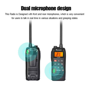 Recent RS-39M-USB 6W Float VHF Marine Radio Walkie Talkie Handheld Transceiver w/ Programming Cable
