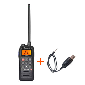 Recent RS-39M-USB 6W Float VHF Marine Radio Walkie Talkie Handheld Transceiver w/ Programming Cable