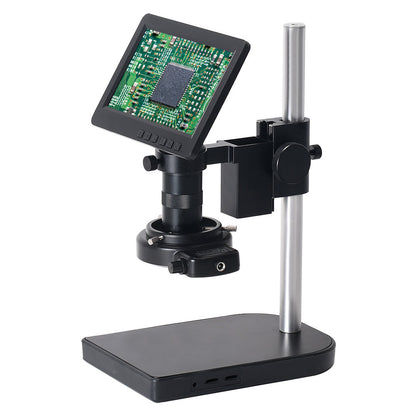 HAYEAR HY-2070 26MP Industrial Microscope Camera with Small Stand 7&quot; LCD 150X C-mount Lens