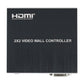 2x2 HDMI Video Wall Controller 1080P 60Hz Video Wall Processor with HDMI/DVI Input Multiple Modes