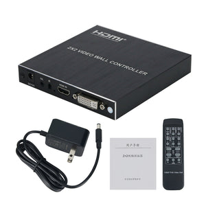 2x2 HDMI Video Wall Controller 1080P 60Hz Video Wall Processor with HDMI/DVI Input Multiple Modes