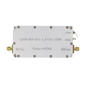 1.5-1.6GHz RF Power Amplifier 40DB GPS Beidou Power Amplifier QBD-RF-PA-1.575G-10W with Heat Sink