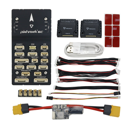 Holybro Flight Controller Drone Flight Controller Pixhawk 6C (Aluminum Case) &amp; PM02 for Quadcopter