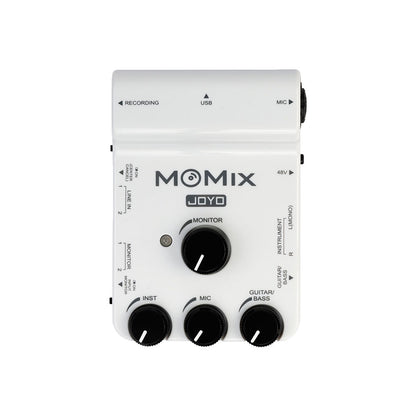 Joyo MOMIX Portable Sound Card Mixer for Recording Live Streaming Phone Live Guitar or Bass Input OTG Audio Interface
