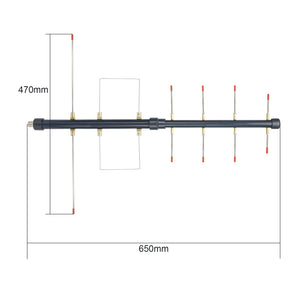 HamGeek HG-U80 6-Element Yagi Antenna UHF 400Mhz-480Mhz Full-Band Satellite Directional Antenna