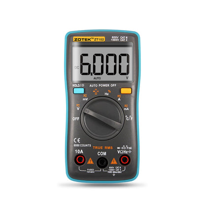 ZOTEK ZT102 Digital Multimeter Tester 600V CAT III &amp; 1000V CAT II 6000 Counts w/ Temperature Probe