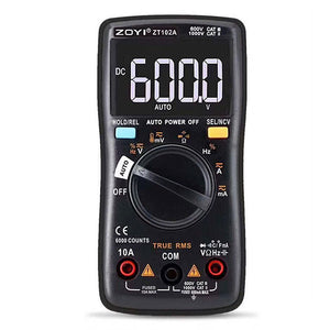 ZOYI ZT102A Autoranging Digital Multimeter 600V CAT III &amp; 1000V CAT II Automatic &amp; Manual Modes