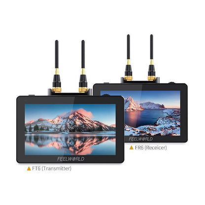 Feelworld FT6&amp;FR6 Video Camera Monitor Wireless Video Transmission System 1920x1080 5.5&quot; Touch Screen