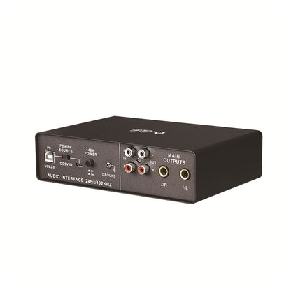 TEYUN Q-24 Audio Interface Sound Card 24Bit/192KHZ USB2.0 Support Loopback and TRS/RCA Output