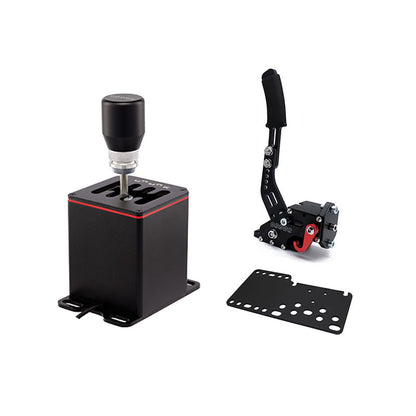 Racing Shifter &amp; Black Handbrake Replacement for TH8A Manual Shifter H Gear Logitech G29 MOZA SIMAGIC