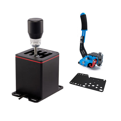 Racing Shifter &amp; Blue Handbrake Replacement for TH8A Manual Shifter H Gear Logitech G29 MOZA SIMAGIC