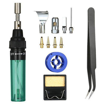 13-In-1 Gas Soldering Iron Kit Pen-Shaped Welding Pen 1300℃ 8ML Gas Capacity for Repair Maintenance