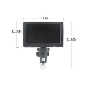 DM9 12MP 1200X HD Digital Microscope with 7 Inch Screen Metal Stand Wired and Remote Control